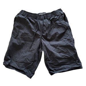 o'neill hybrid black cotton‎ nylon mix shorts mens small 8' inseam | E2